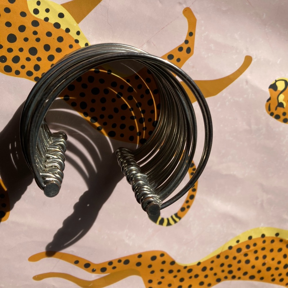Stacked Silver Bangle - Picture 3 of 8